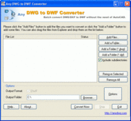 DWG to DWF Converter 2007.2 screenshot